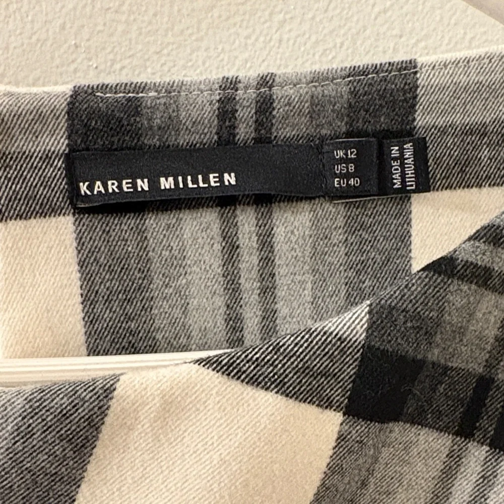 Black & White Plaid Sheath Dress with Waist Detail Karen Millen - Picture 3 of 14